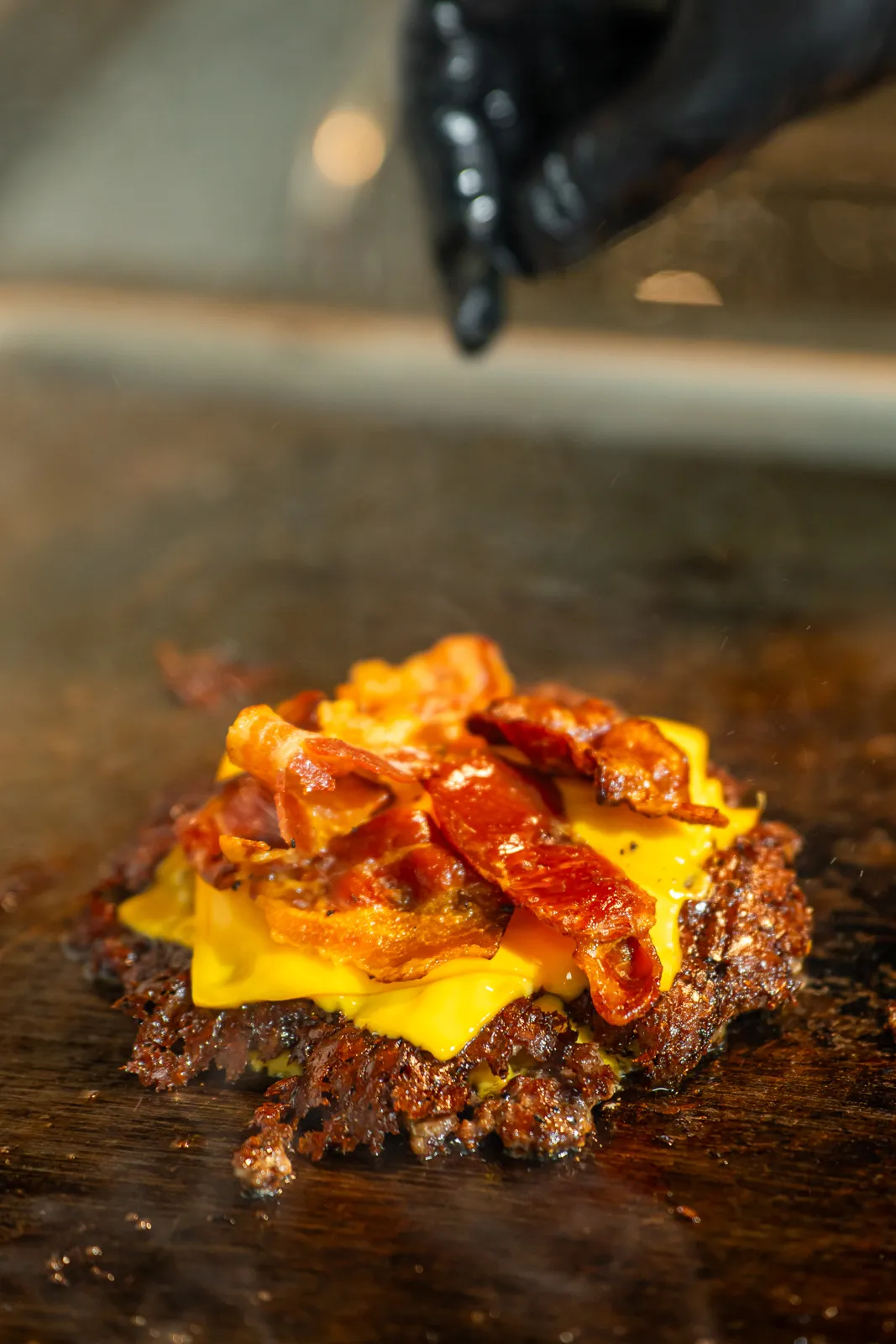 Bacon și cheddar topit